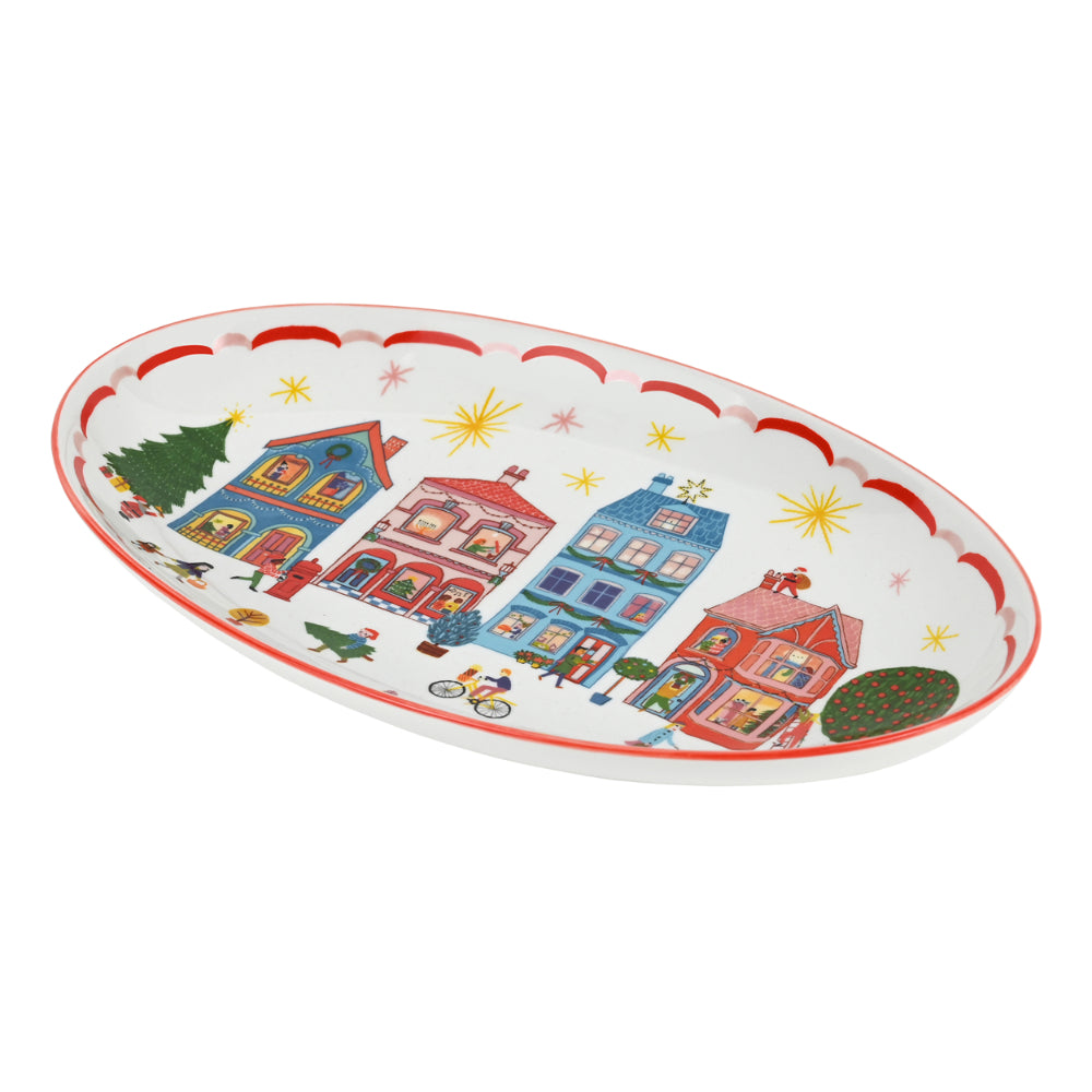 Porto Night Before Oval Plate 32cm