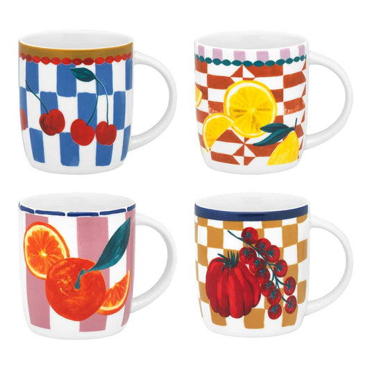 Porto Valentina Assorted Set of 4 Mugs 300ml at MyHouse