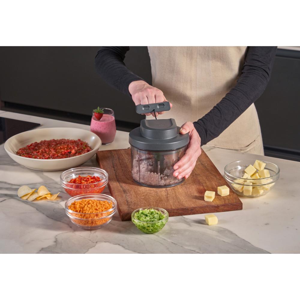Zyliss Easy Pull Food Processor Grey