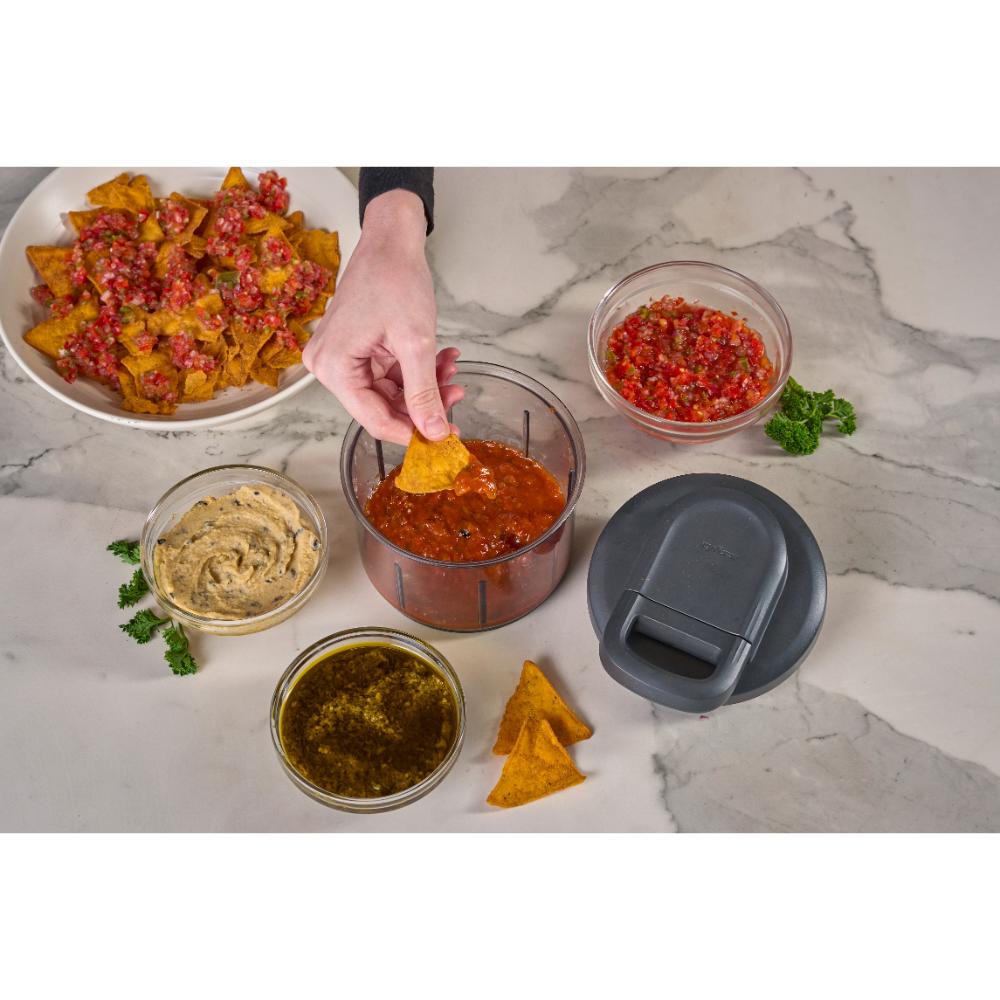 Zyliss Easy Pull Food Processor Grey