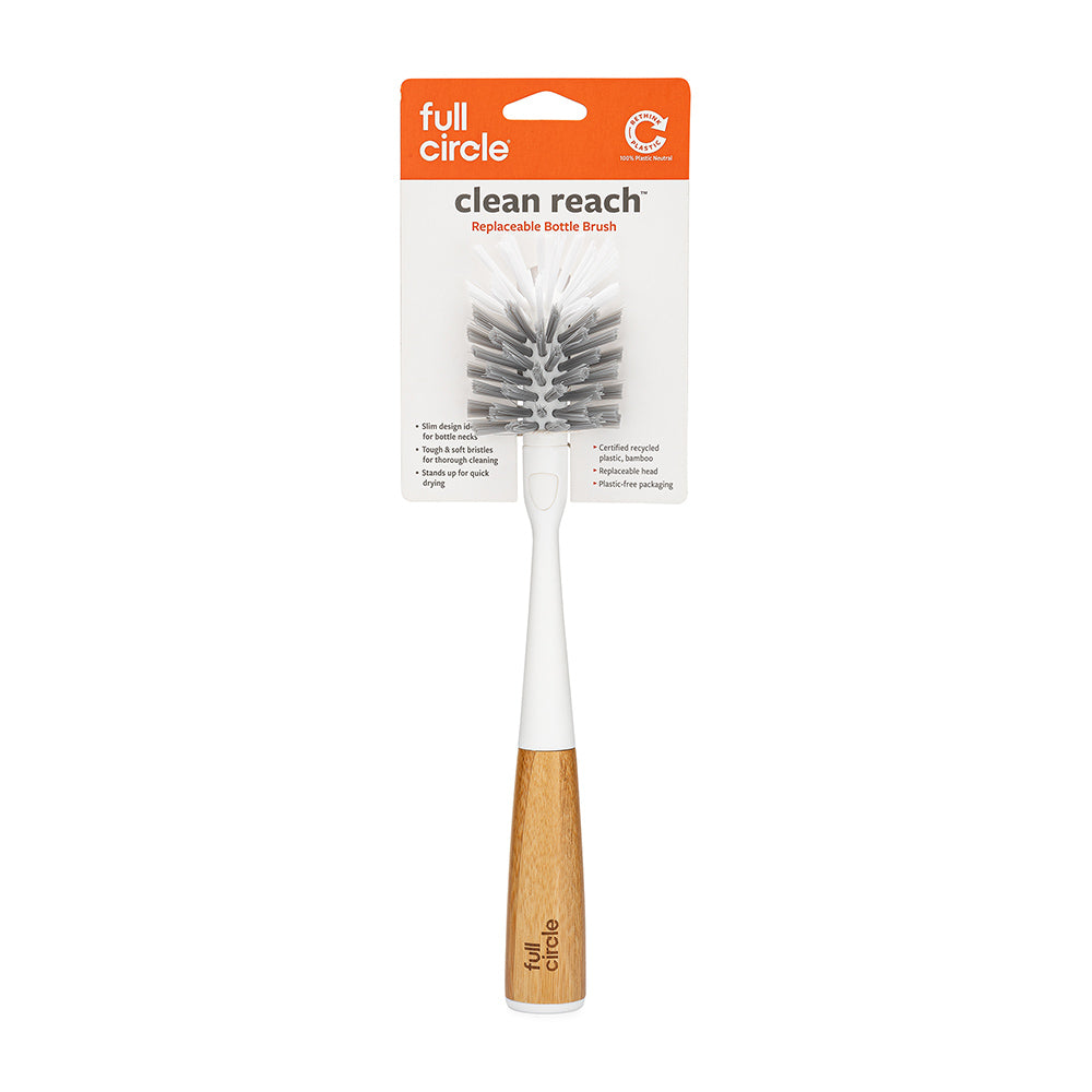 Full Circle Clean Reach Bottle Brush White