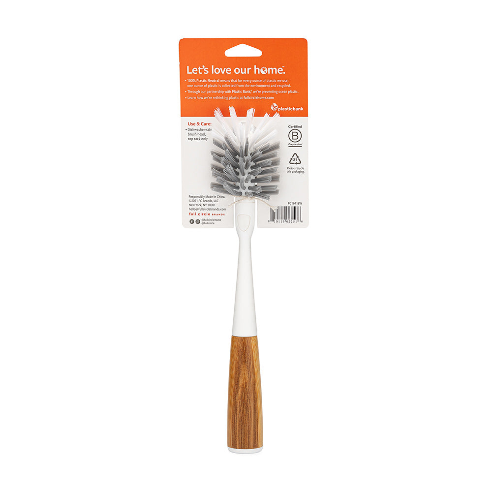 Full Circle Clean Reach Bottle Brush White