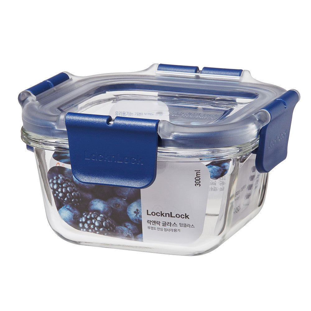 Locknlock Top Class Glass With Tritan Lid Square 300ml