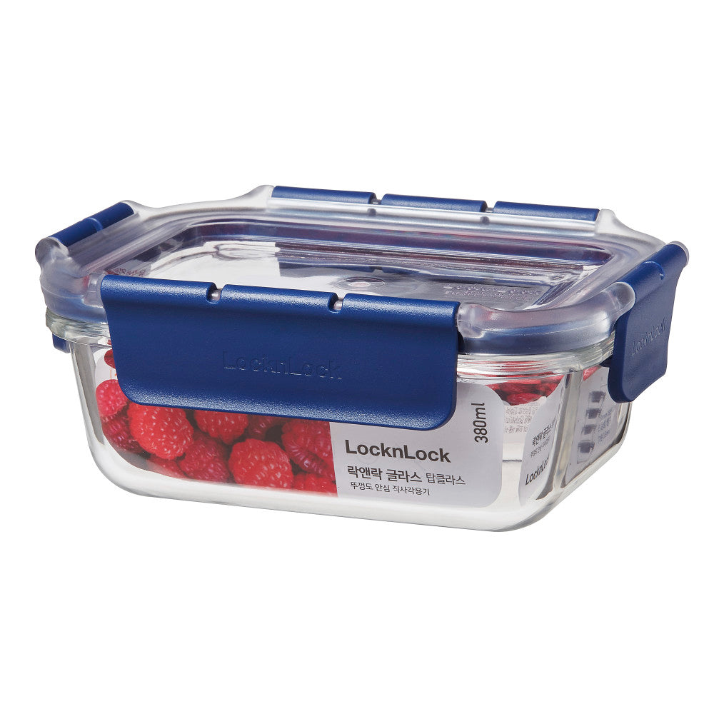 Locknlock Top Class Glass With Tritan Lid Rectangle 380ml