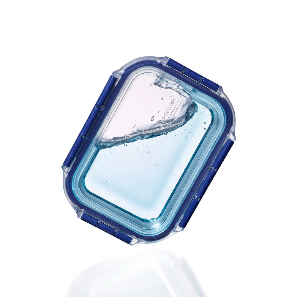Locknlock Top Class Glass With Tritan Lid Rectangle 630ml