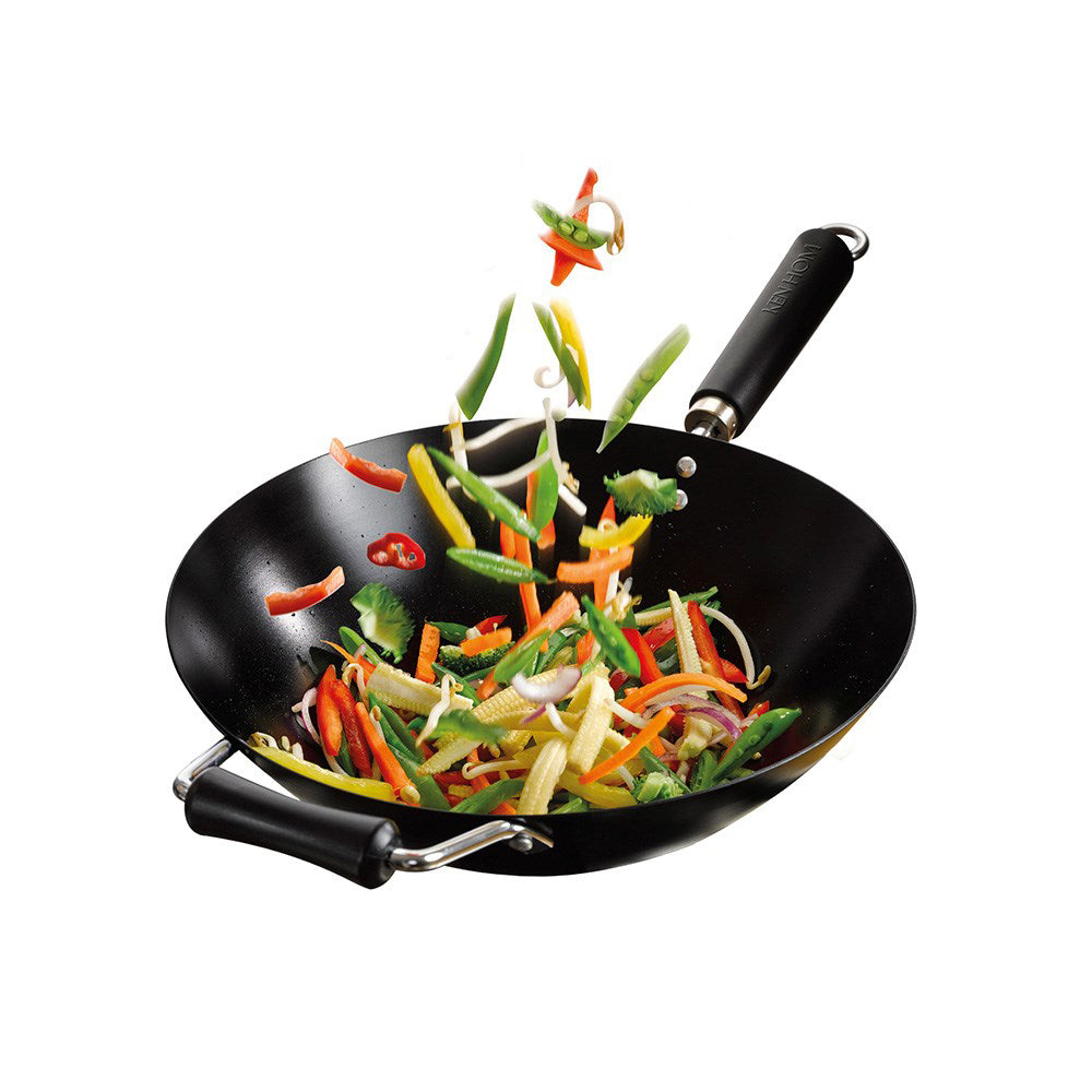 Ken Hom Excellence Carbon Steel Non Stick Wok 35cm