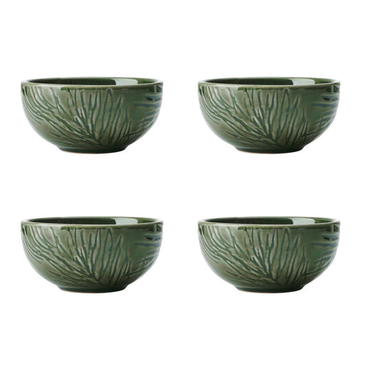 Mikasa Jardin 4 Piece Stoneware Dip Bowl Set 10cm Green