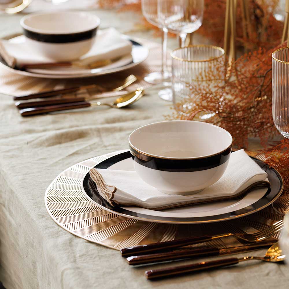 Mikasa Luxe Deco 12 Piece China Dinner Set