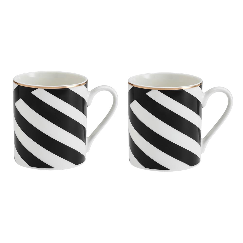 Mikasa Luxe Deco 4 Piece Fine China Mug Set 380ml