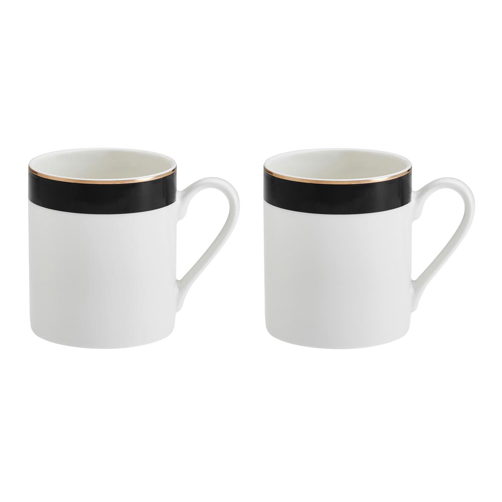 Mikasa Luxe Deco 4 Piece Fine China Mug Set 380ml