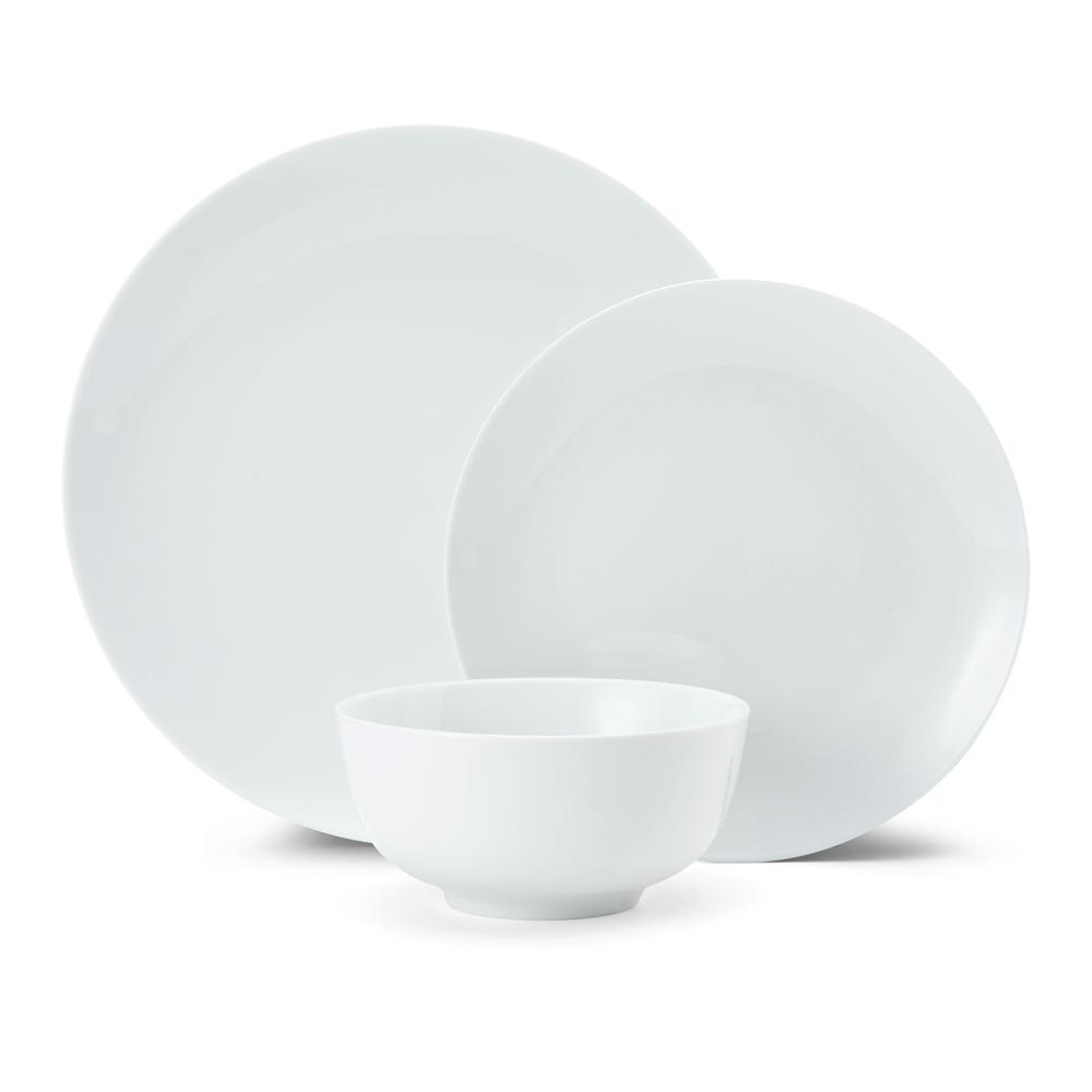 Mikasa Chalk 12 Piece Porcelain Dinner Set White