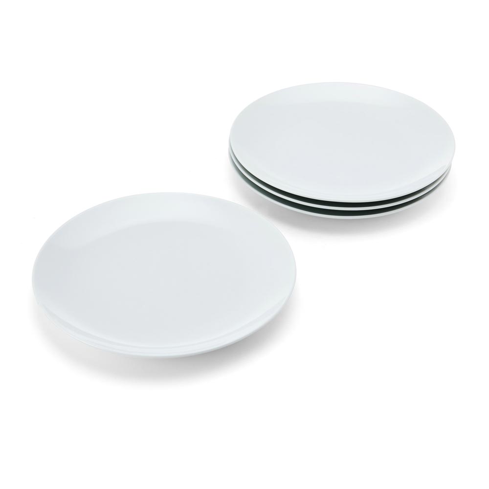 Mikasa Chalk 4 Piece Porcelain Side Plate Set 21cm White