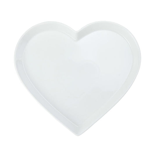 Mikasa Chalk Porcelain Heart Serving Platter 30cm White