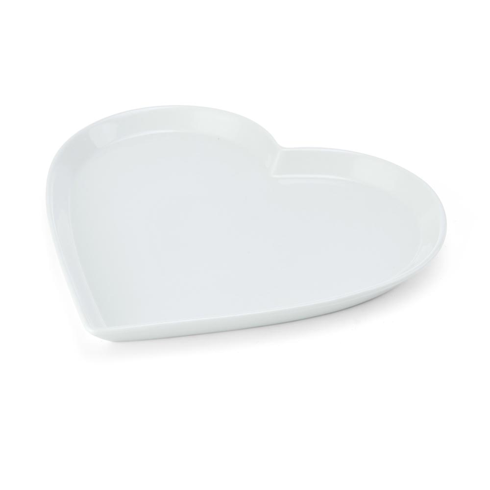 Mikasa Chalk Porcelain Heart Serving Platter 30cm White