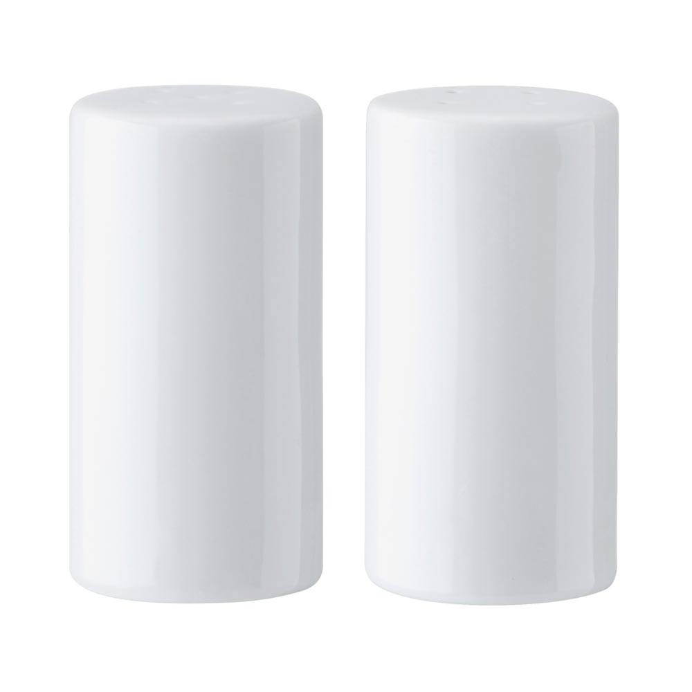 Mikasa Chalk Porcelain Salt and Pepper Shakers 8cm White