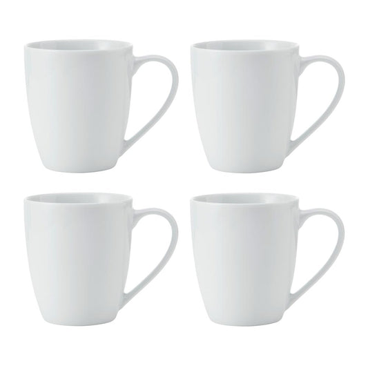 Mikasa Chalk 4 Piece Porcelain Mug Set 380ml White