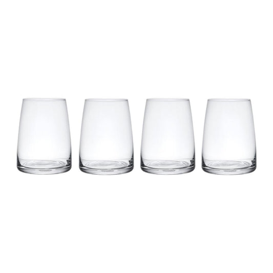 Mikasa Palermo 4 Piece Stemless Wine Glass Set 350ml