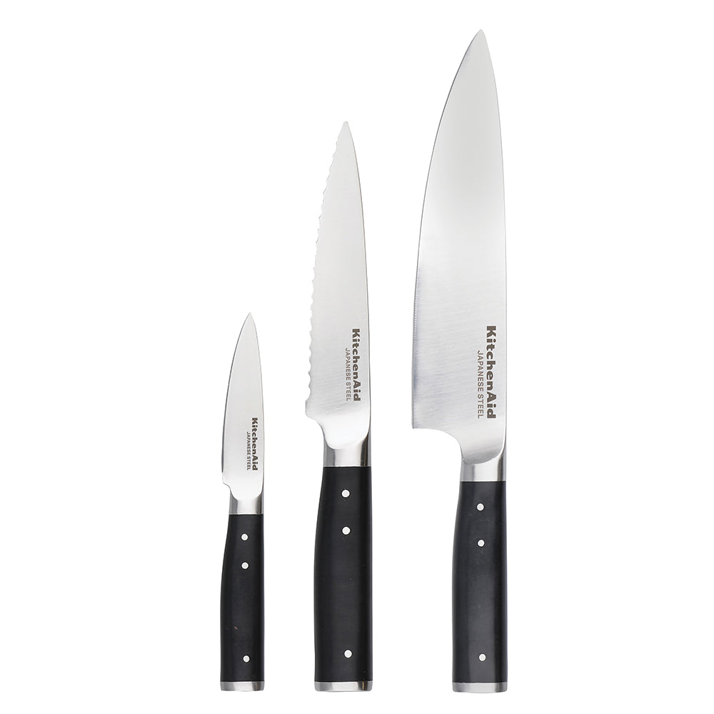 KitchenAid 3 Piece Chef Knife Set with Sheath