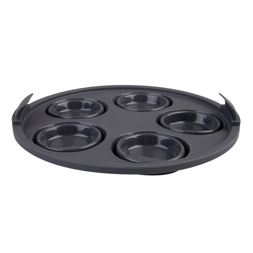 Daily Bake Silicone Round Collapsible Air Fryer 5 Cup Muffin Pan