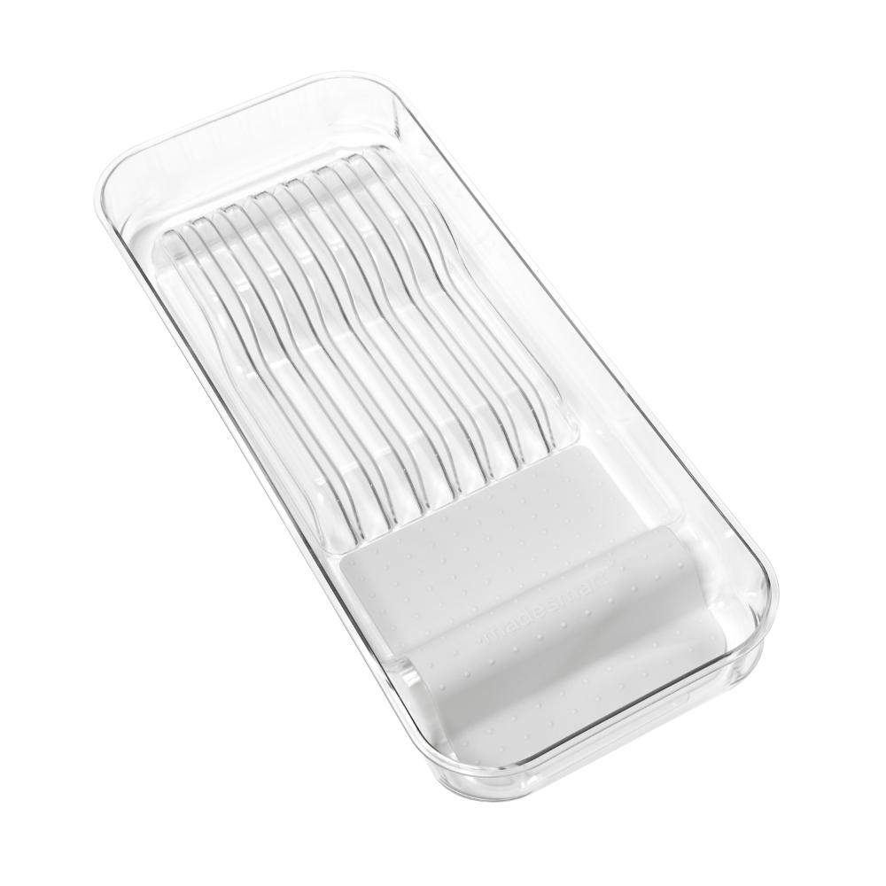 madesmart Clear Soft Grip In-Drawer Knife Organiser