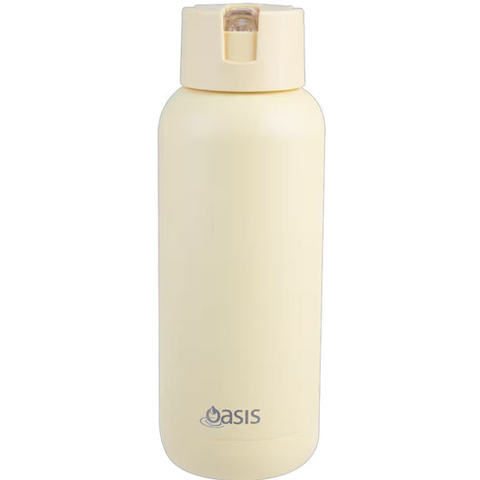 Oasis Ceramic Triple Wall Insulated Moda Drink Bottle 1L Daffodil