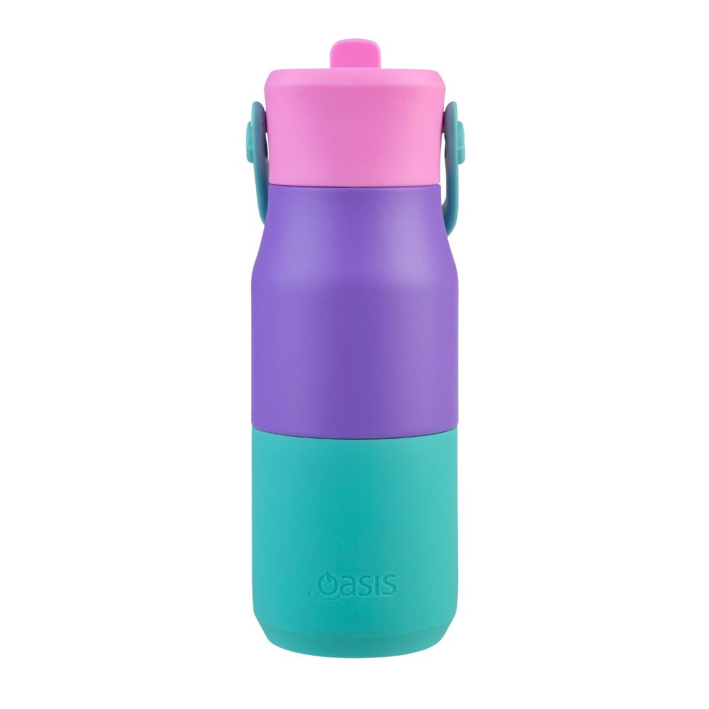 Oasis Stainless Steel Double Wall Insulated Junior Drink Bottle with Sipper 400ml