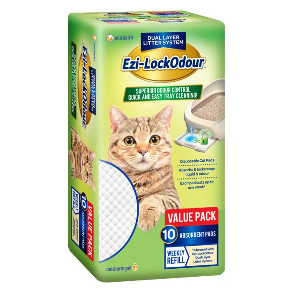 Ezi-LockOdour Cat Litter System Absorbant Cat Pads 10 Pack