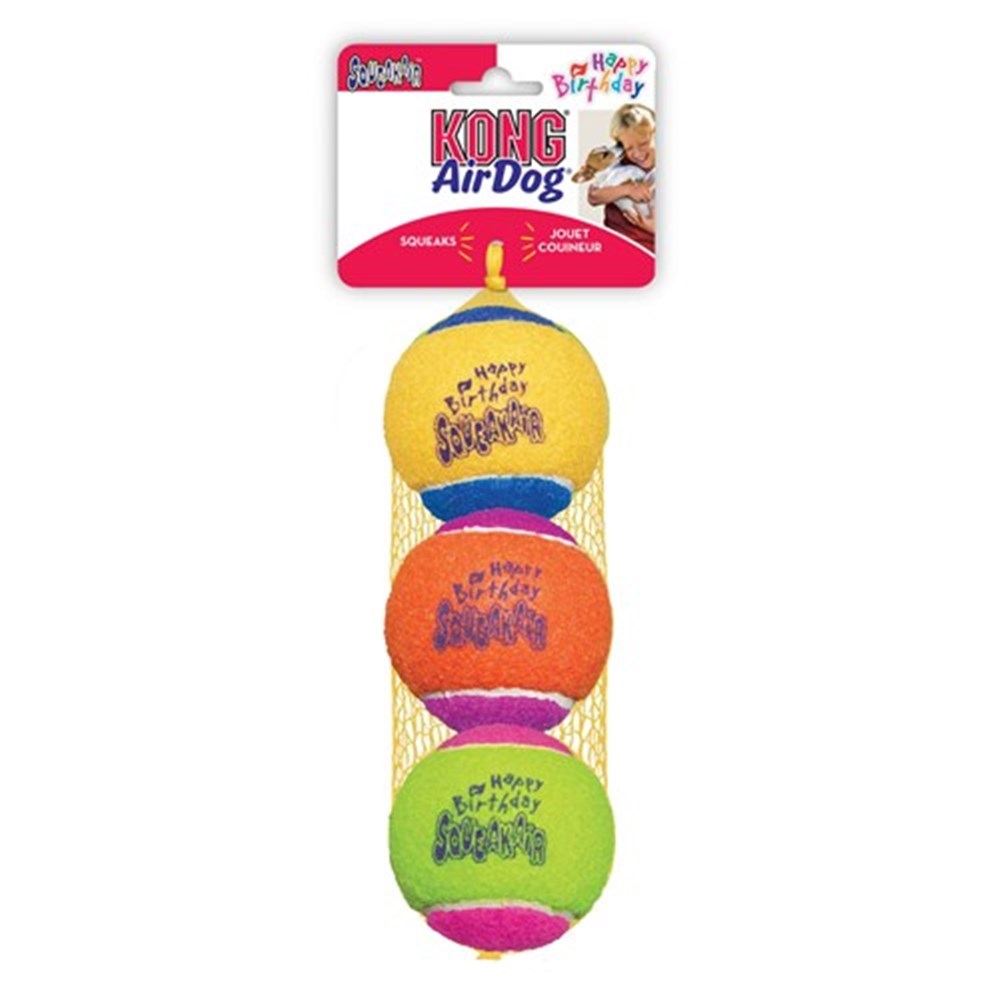 KONG Dog Airdog Squeaker Birthday Balls