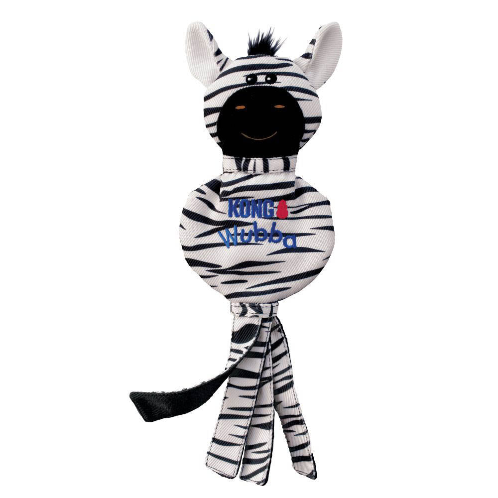 KONG Wubba NoStuff Zebra Dog Toy Large