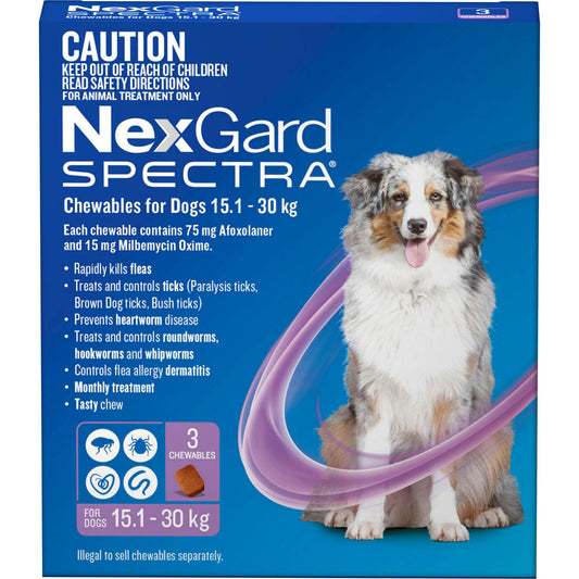 Nexgard Spectra Purple For Large Dogs 15.1-30kg