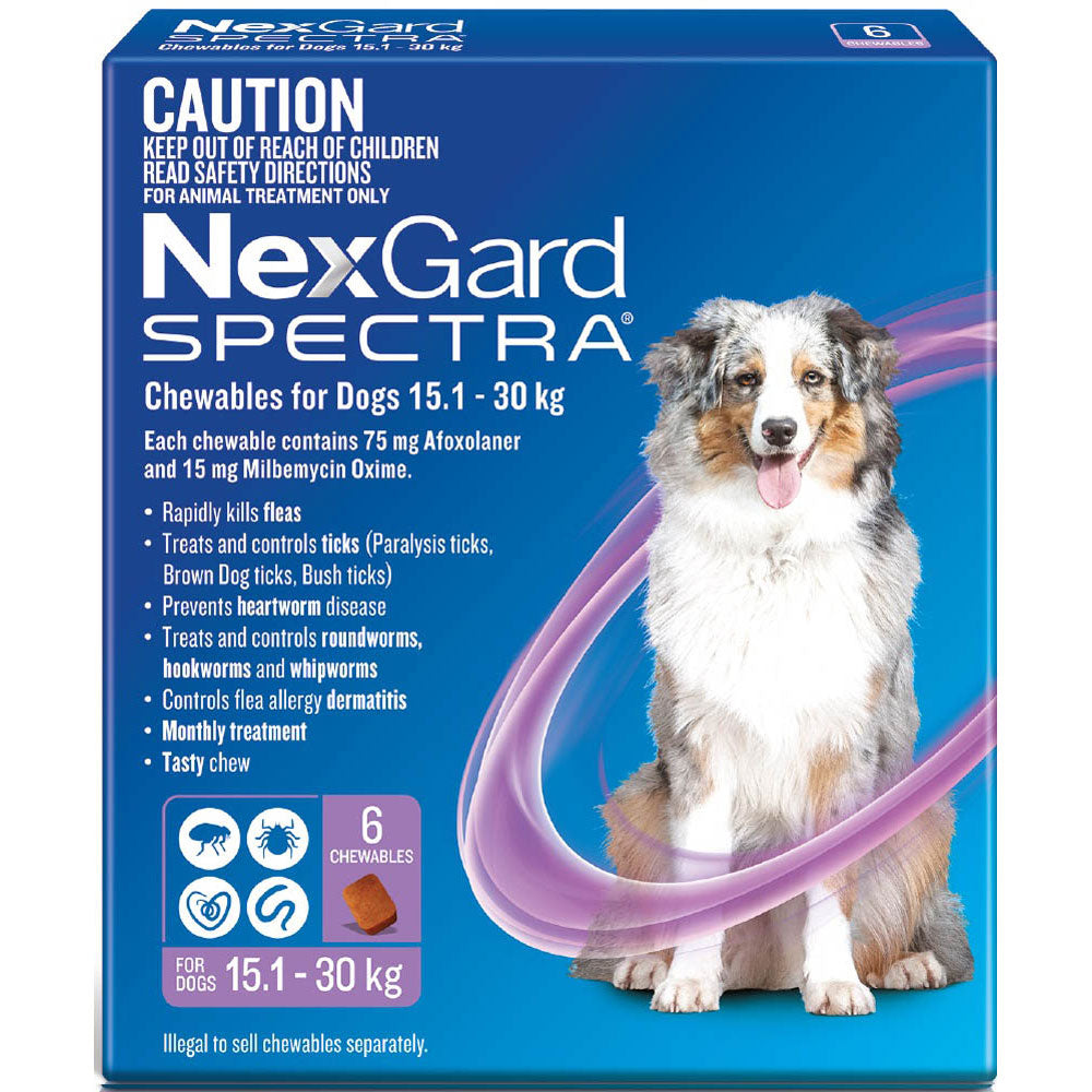 Nexgard Spectra Purple For Large Dogs 15.1-30kg