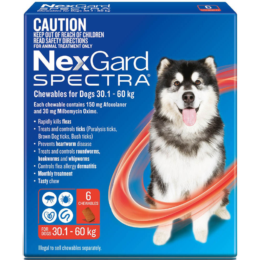 Nexgard Spectra Red For Very Large Dogs 30.1-60kg