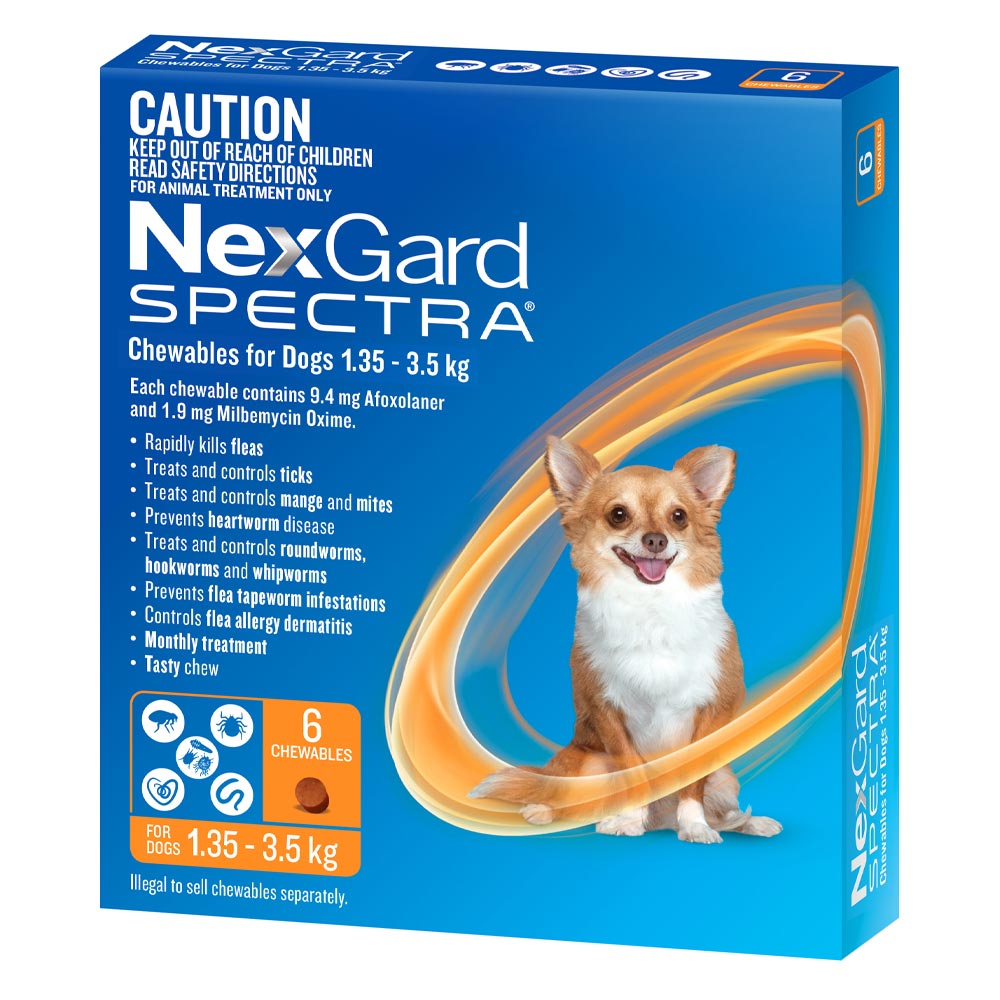 Nexgard Spectra Orange For Very Small Dogs 1.35 - 3.5kg