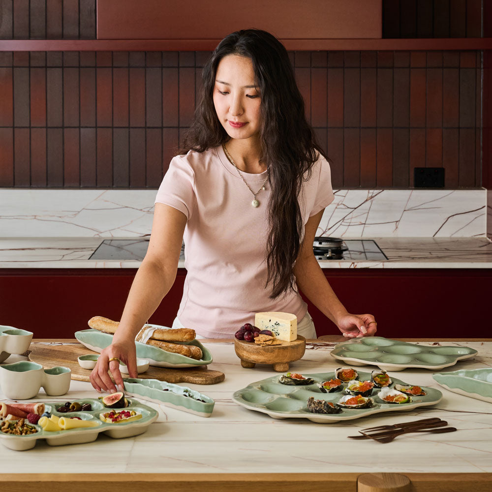 Ecology Selvedge Oval Fold Platter 41x14.5xm