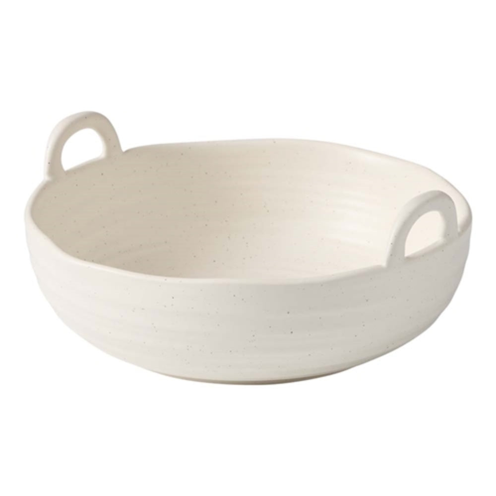 Ecology Ottawa serving bowl featuring side handles for easy carrying and serving. Crafted from stoneware it also has a smooth finish.
