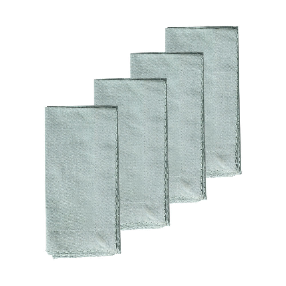 Ecology Weft Set of 4 Napkins 45x45cm Celadon