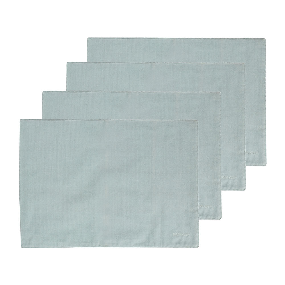Ecology Weft Set of 4 Placemats 38x53cm Celadon
