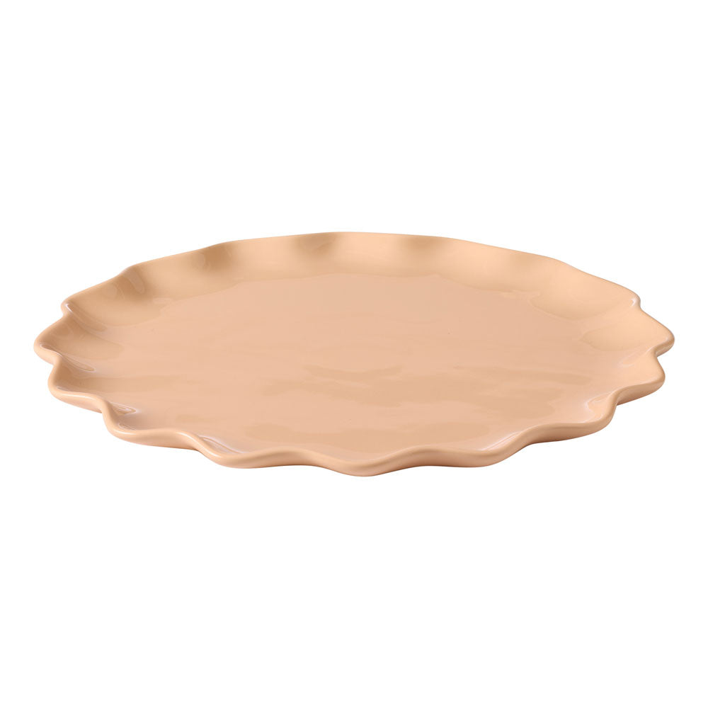 Ecology Ruffle Round Platter 28cm Petal
