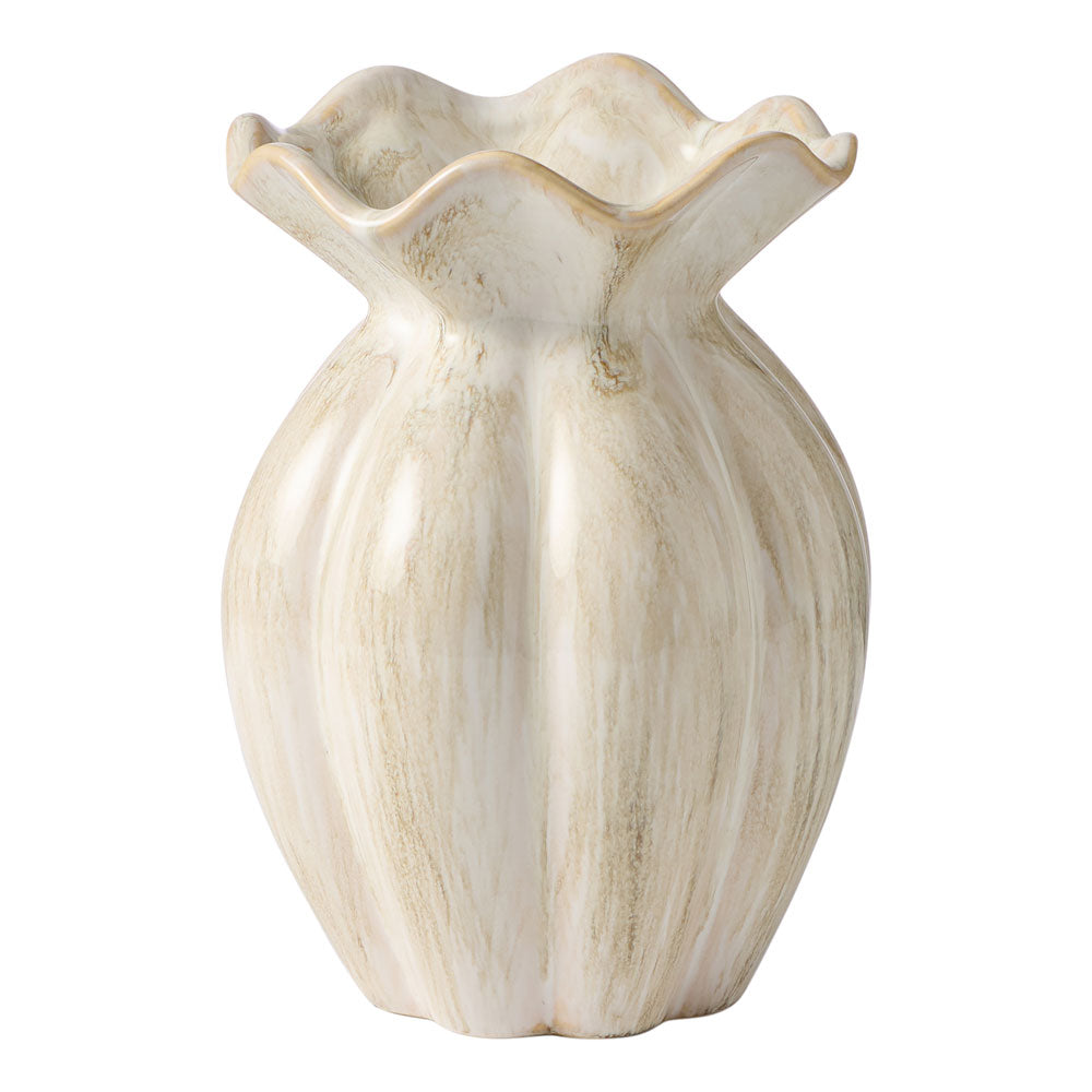 Ecology Dune Ceramic Vase 23.5cm Toffee