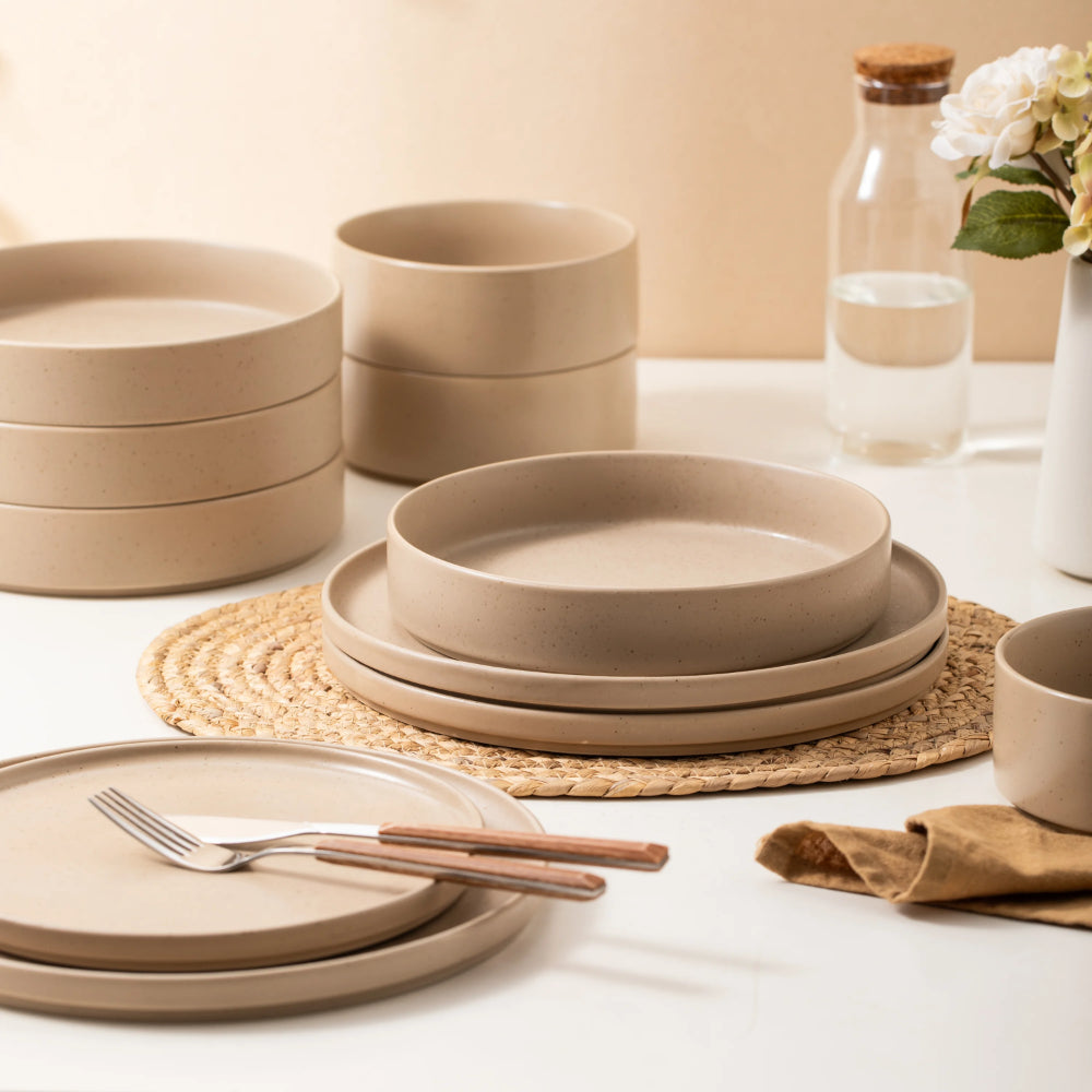 Ecology Lento 16 Piece Dinner Set Brown