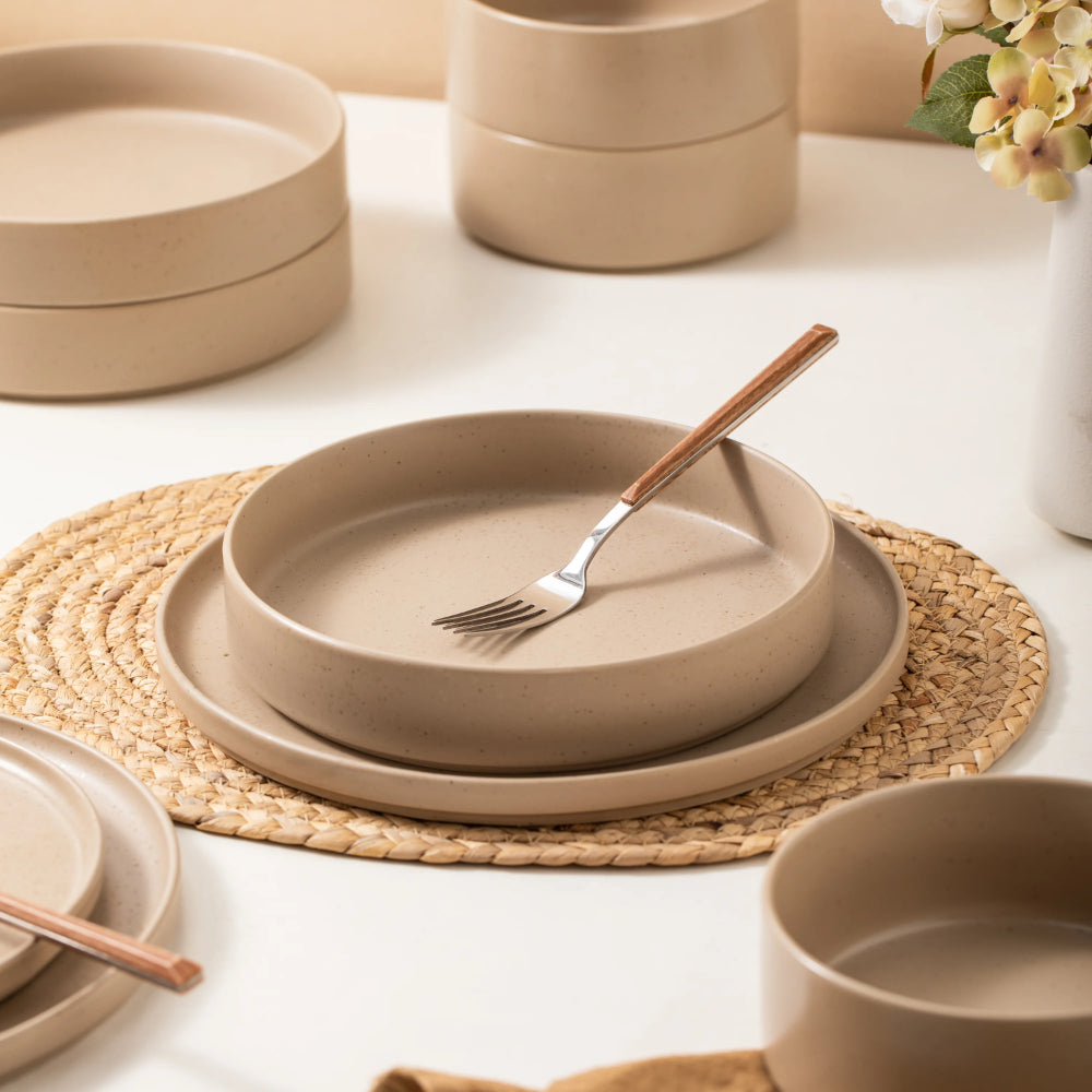 Ecology Lento 16 Piece Dinner Set Brown