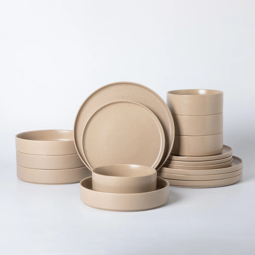 Ecology Lento 16 Piece Dinner Set Brown