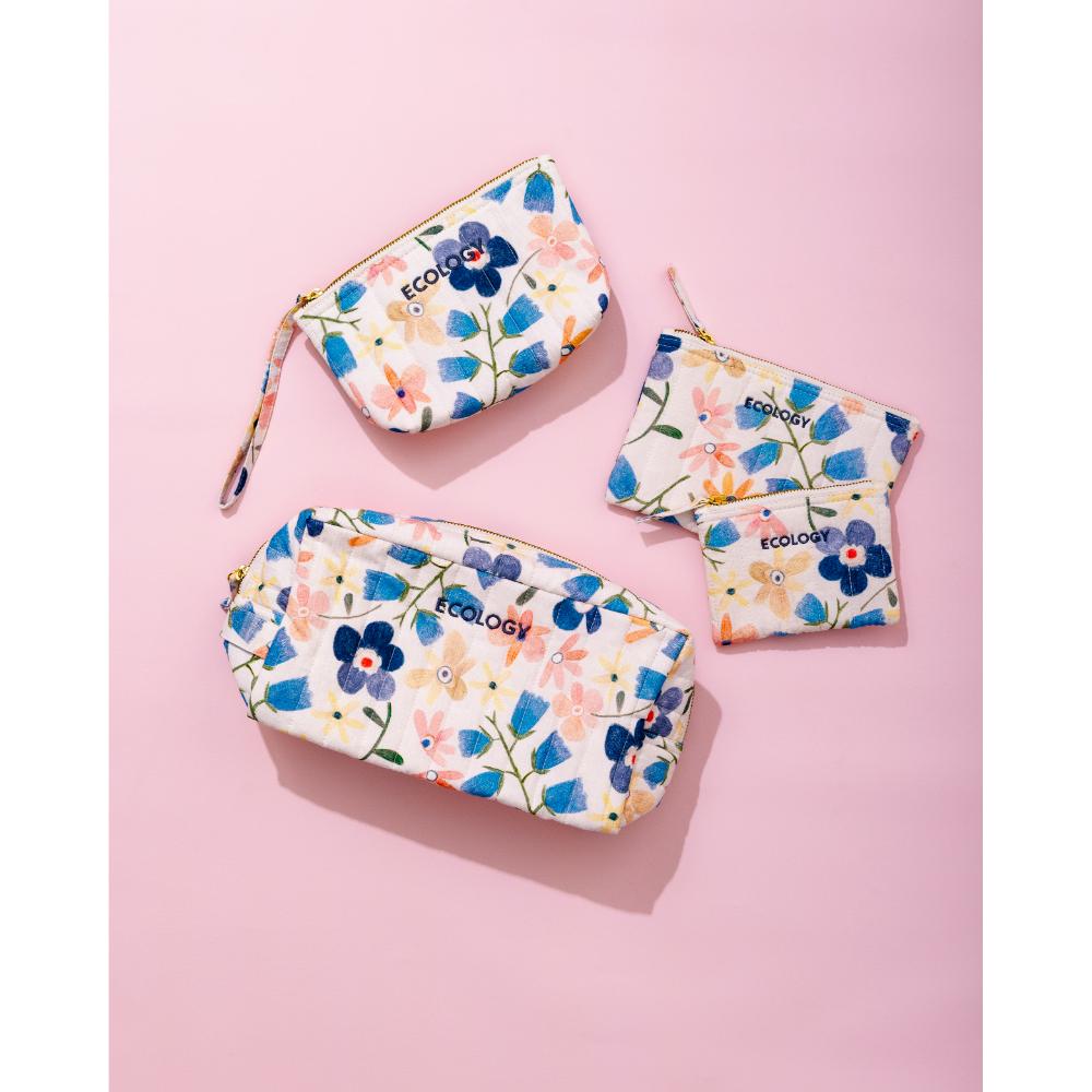  Flower zip cosmetic pouches - Ecology Agnes Pouches - MyHouse