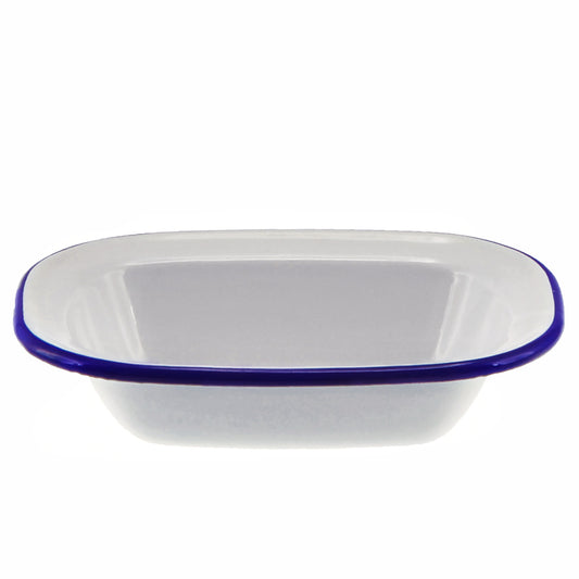 Falcon Oblong Pie Dish 16cm White & Blue
