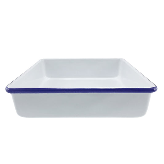 Falcon Brownie Cake Pan 24cm White & Blue