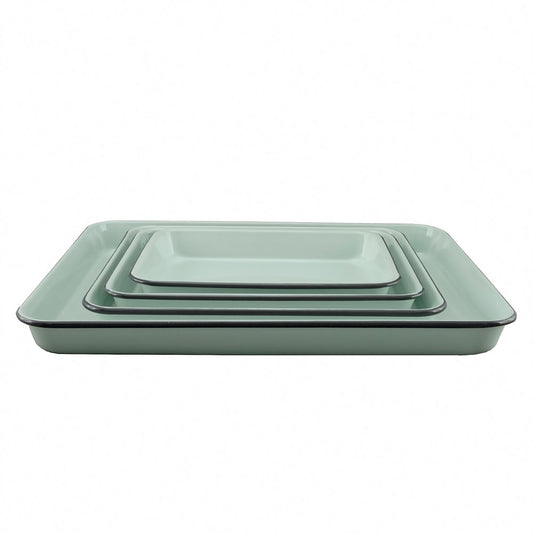 Falcon 4 Piece Baking Tray Set Duck Egg Blue & Grey