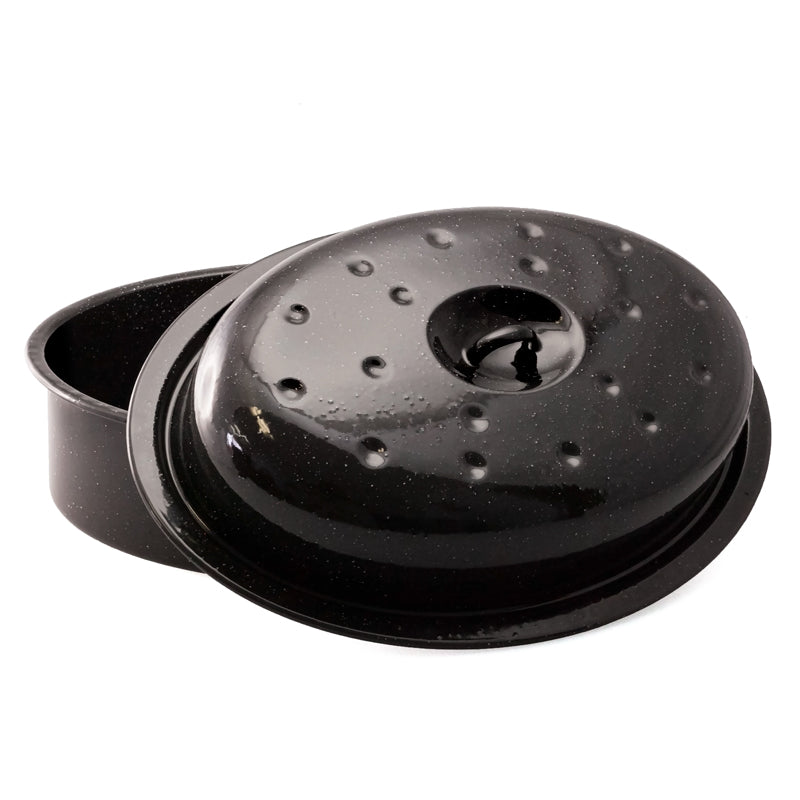 Falcon Oval Roaster 6L Black Blue & White Speckle