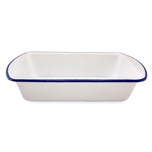 Falcon Loaf Pan 28cm White & Blue