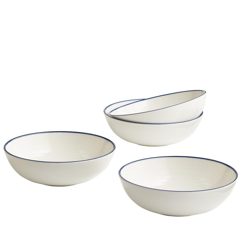 Gordon Ramsay Maze by Royal Doulton Set of 4 Cereal Bowls Denim Line