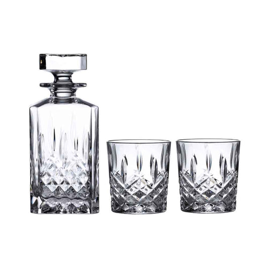 Marquis by Waterford Markham Decanter & Double Old Fashioned Tumbler Set